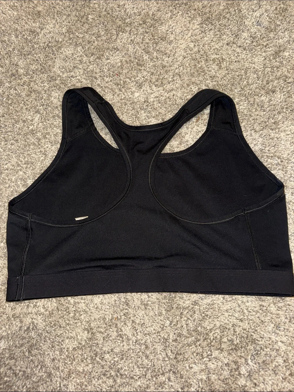 Nike Black Racerback Sports Bra with White Swoosh